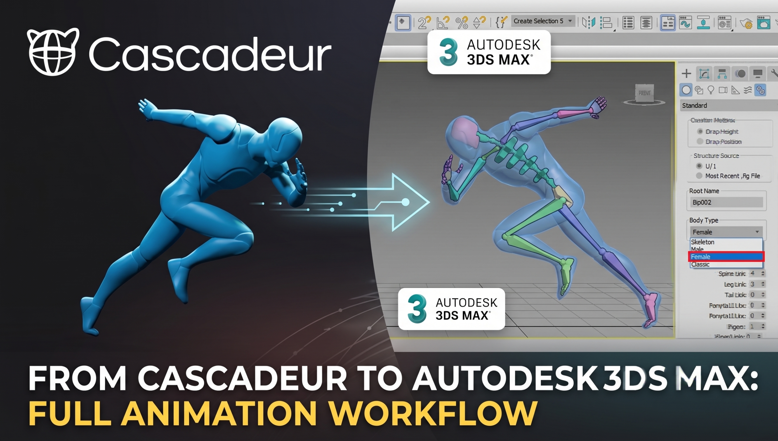 From Cascadeur to Autodesk 3ds Max: Full Animation Workflow